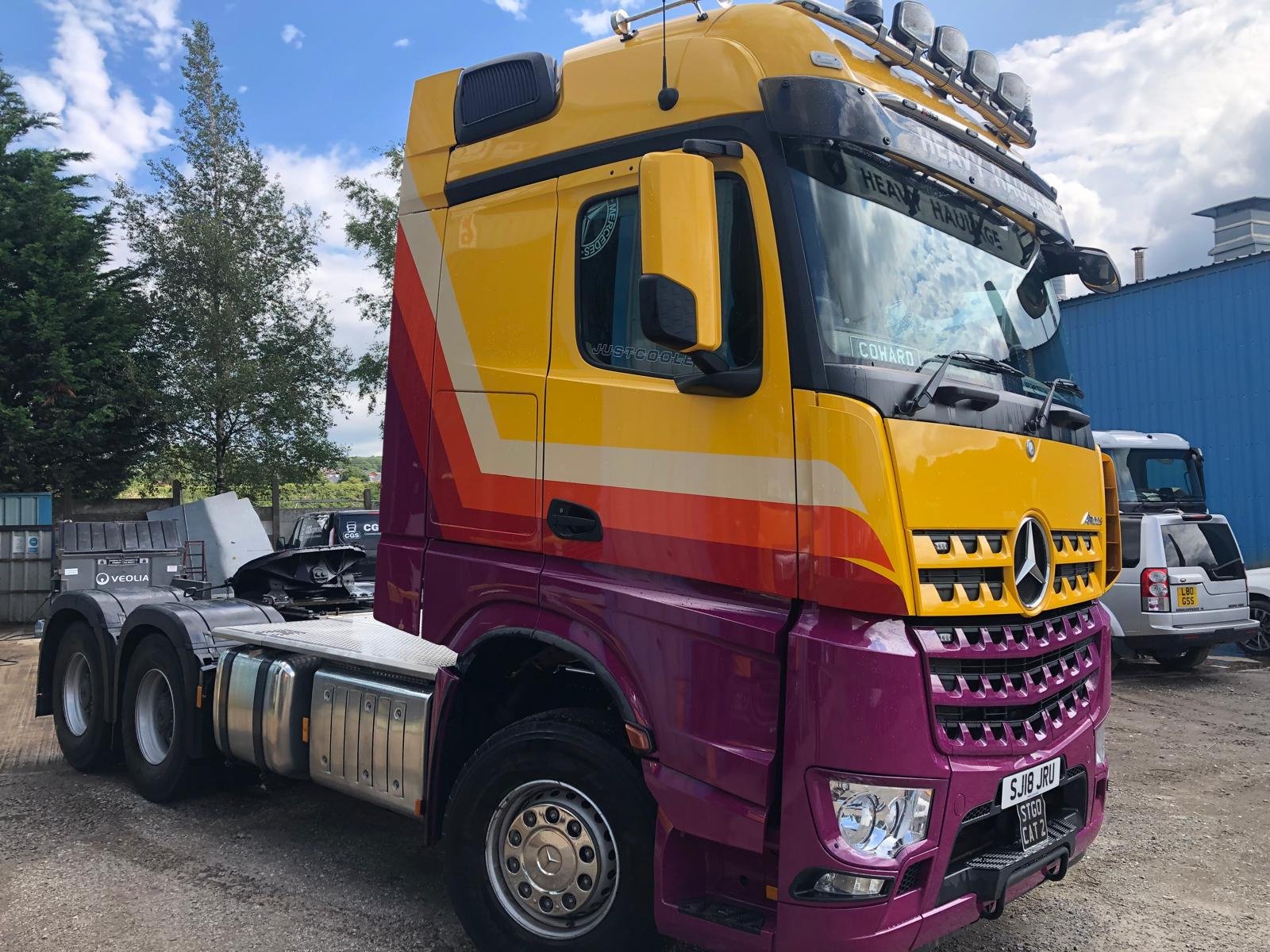 Painted tractor unit
