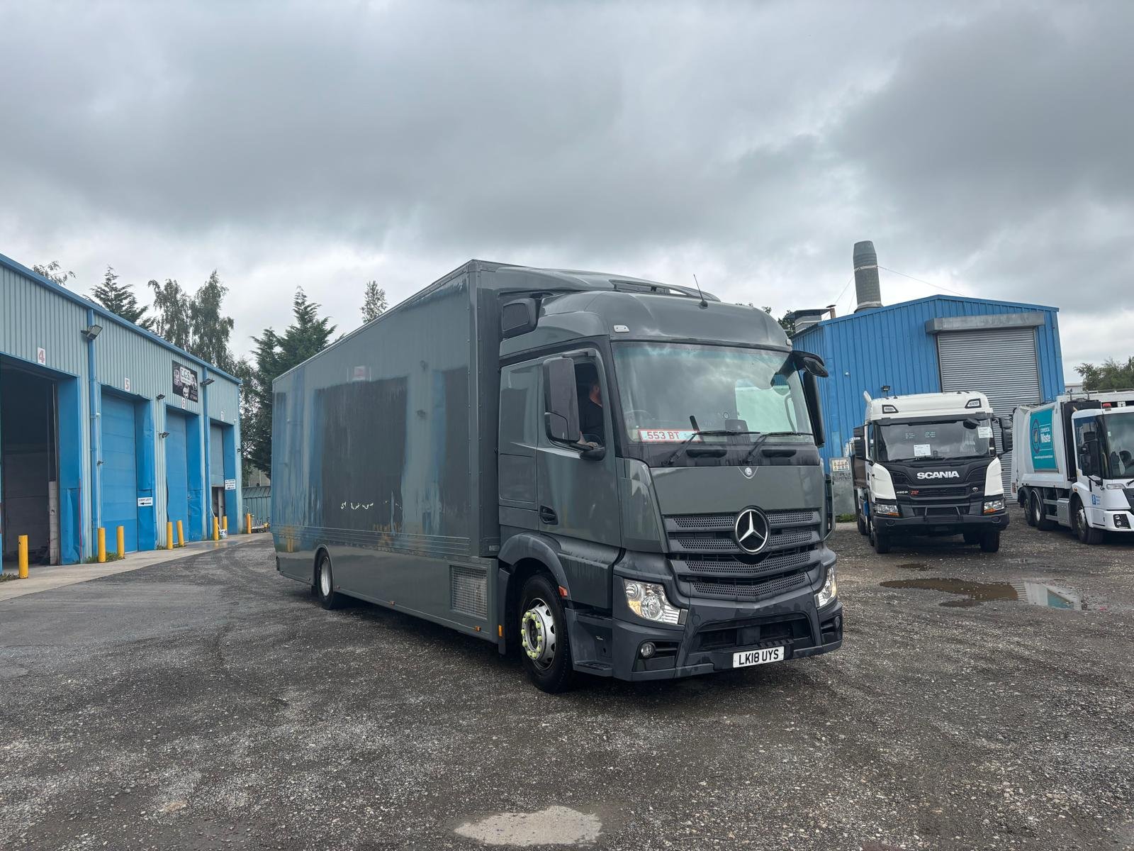Large grey box body mobile unit after complete refurbishment